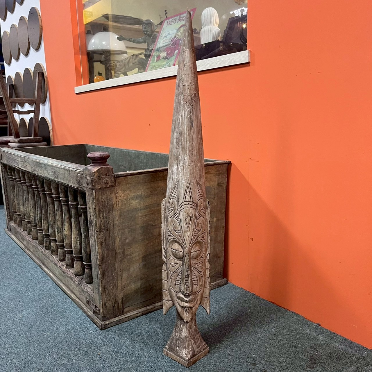 Decorative wooden tribal statue 部落風木雕擺件